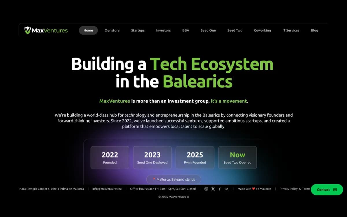 MaxVentures · Diseño y desarrollo web