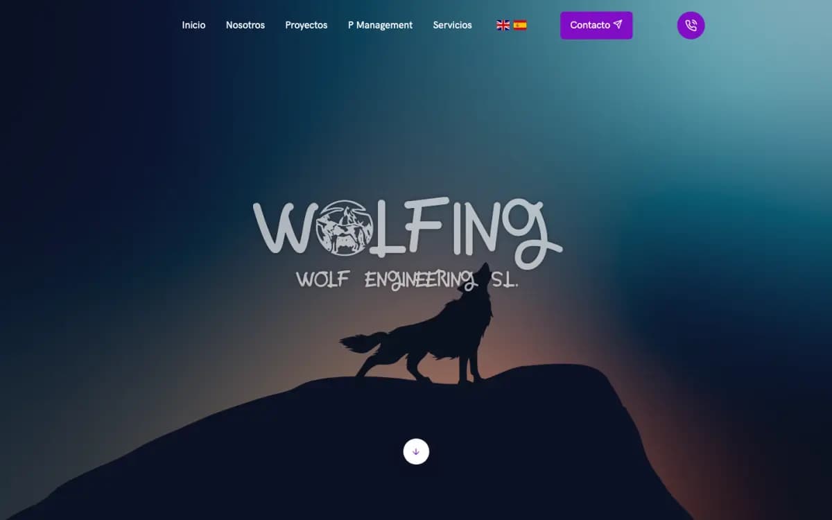 Wolfing · Wolf Engineering · Diseño y desarrollo web